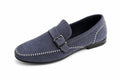 Premium Denim Blue Suede Driving Loafers – Handcrafted Casual Slip-On Shoes for Men