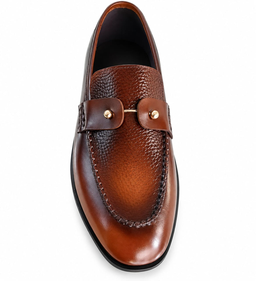 Premium Brown Leather Horsebit Loafers for Men – Handmade Genuine Leather|TLS
