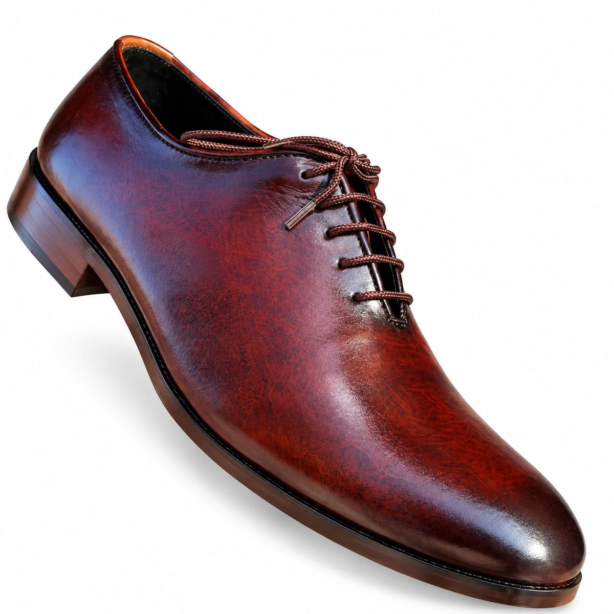 Premium Plain Toe Oxford Shoes – 100% Genuine Full Grain Leather (Leather Sole)