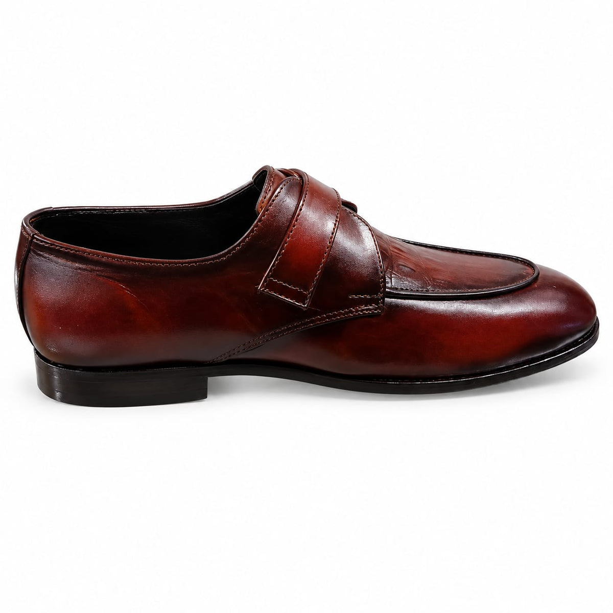 Midnight Python Leather  Monk Strap Shoes – Genuine Leather (Formal Wear)