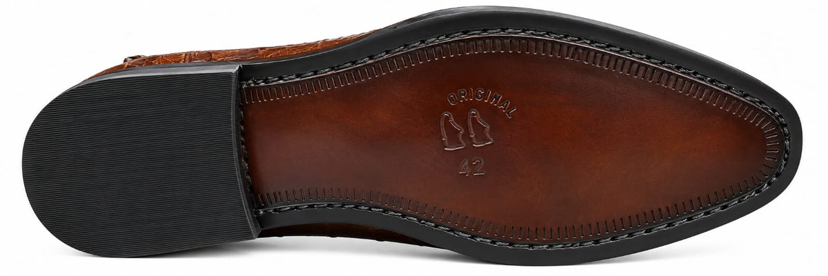 Premium Croc Leather Chelsea Boots for Men – Handmade Genuine Leather | TLS