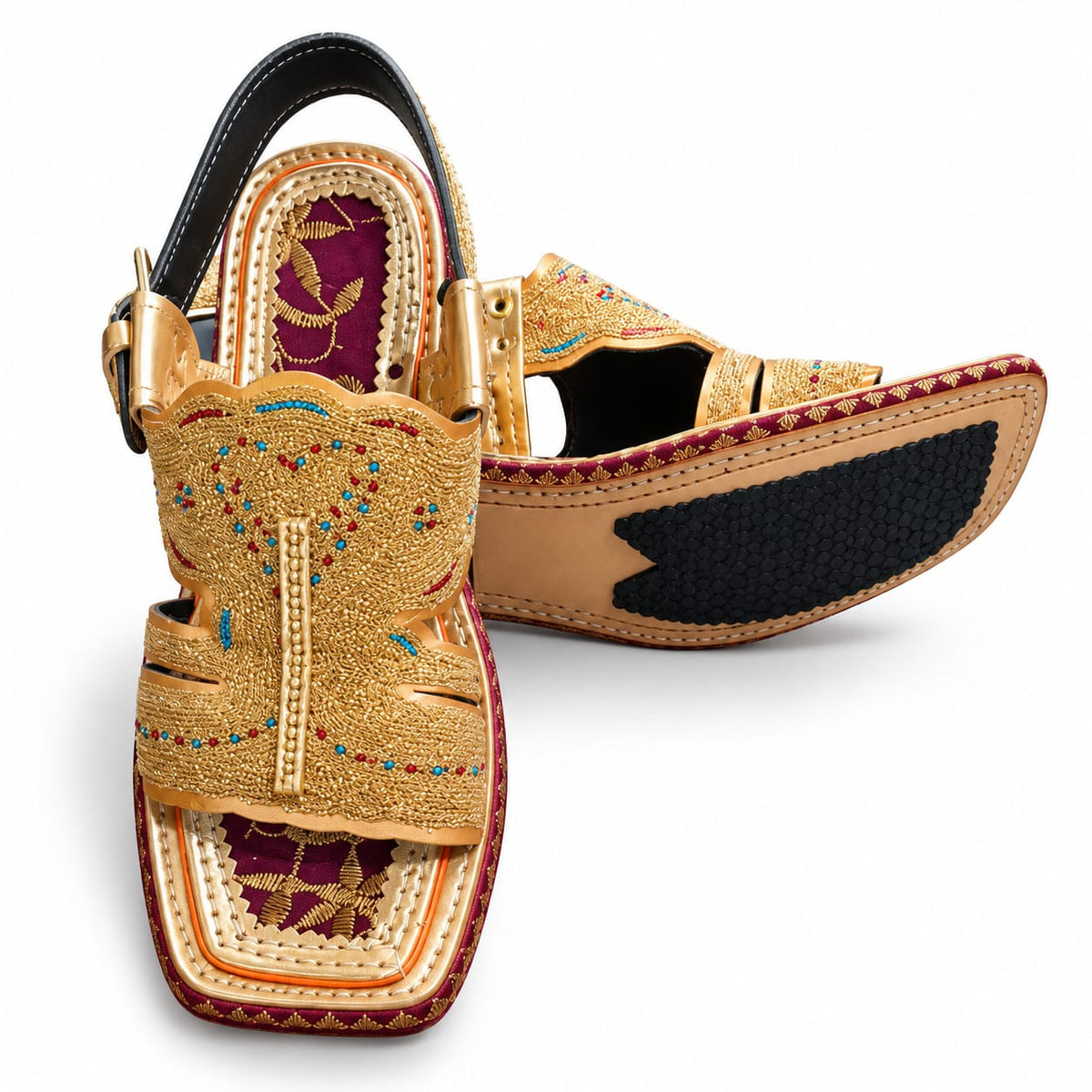 Fancy Kohati Tilla Kheri – Handmade Traditional Leather Sandal
