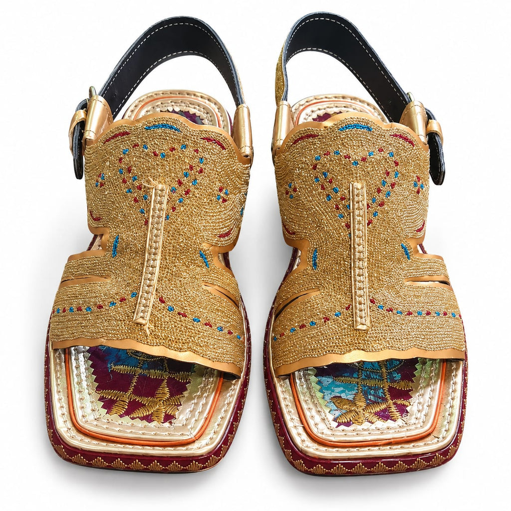 Fancy Kohati Tilla Kheri – Handmade Traditional Leather Sandal
